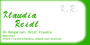 klaudia reidl business card